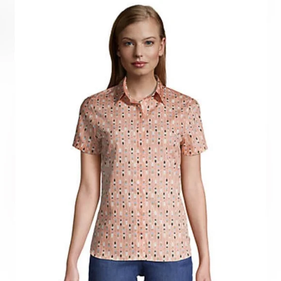 NWT (3 shirts) Lands’ End No Iron Supima Cotton Short Sleeve Shirt, Size 12 - Picture 2 of 14